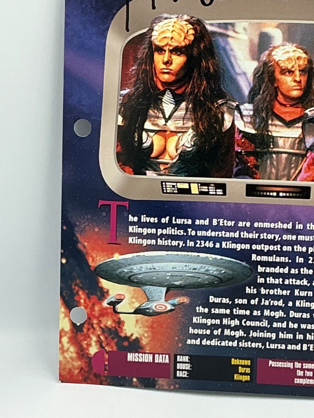 Star Trek Autographed Gwynyth Walsh Signed Fact File Page BEtor Duras Sisters - Picture 6 of 10